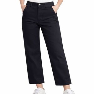 Kotn Black Cotton Straight Leg Pants Size 6 Sustainable Stretch